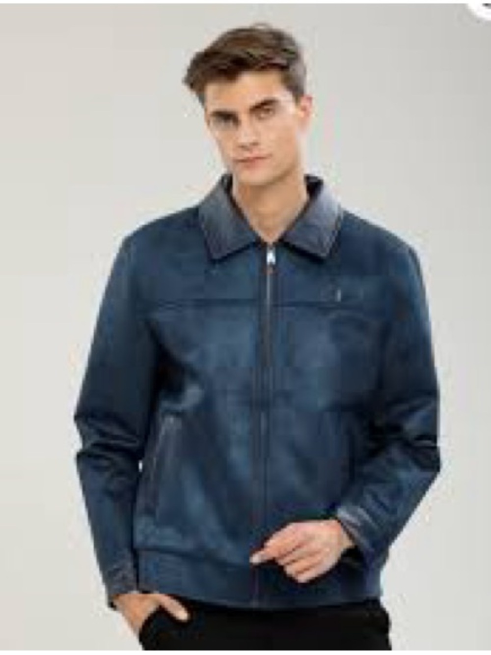 Fathers Day! NWT Ferrari Collection Men's Navy Zip-Up Bomber Jacket